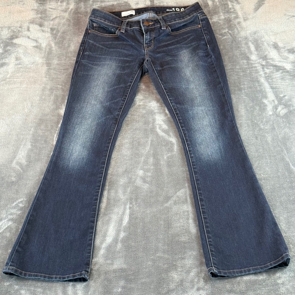 Gap 1969 Women's Jeans Curvy Bootcut Size 26‎ P Low Rise Dark Wash